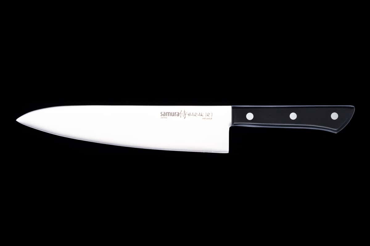 Couteau de Chef dentelé Samura HARAKIRI 8.2/208 mm. Black – BBQ Québec